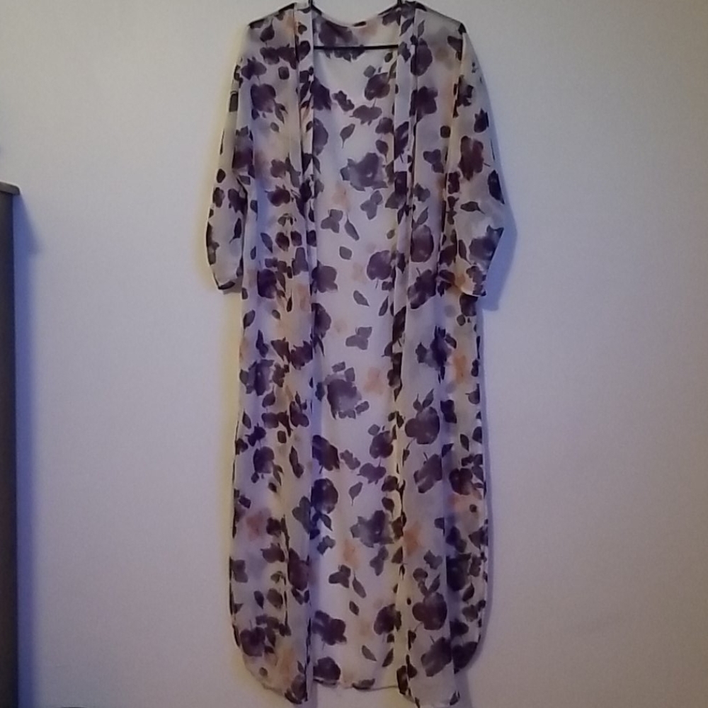 Long Sheer Shawl/ Cover-up